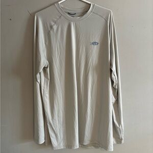 AFTCO Men's Light Gray Long Sleeve Shirt